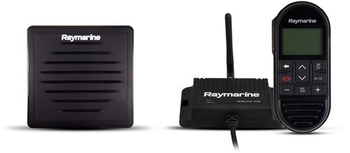 Raymarine Ray 63/73 draadloos handsetpakket, bestaande uit: draadloze handset, HUB en actieve speaker, incl R70739 adapterkabel